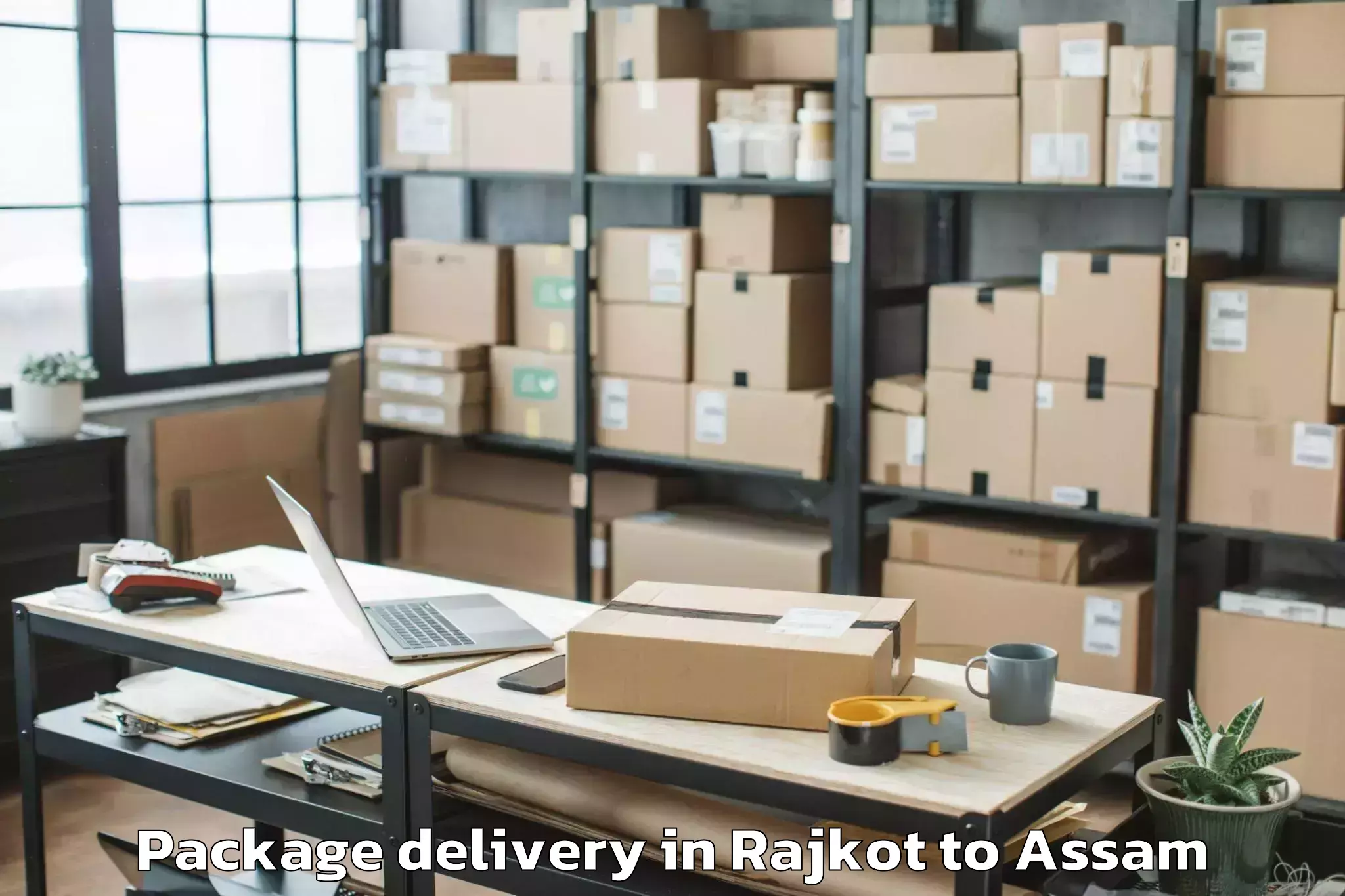 Hassle-Free Rajkot to Golakganj Package Delivery